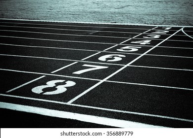 Numbers On Red Running Track Start Stock Photo 1649615167 | Shutterstock