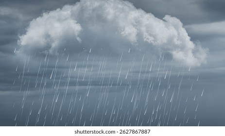 Black rain clouds form into heavy rain, indicating that the rainy season has arrived.
