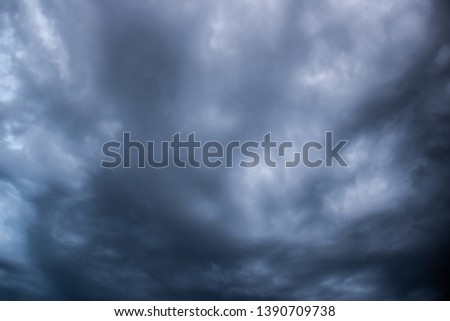 Black rain clouds, large storms