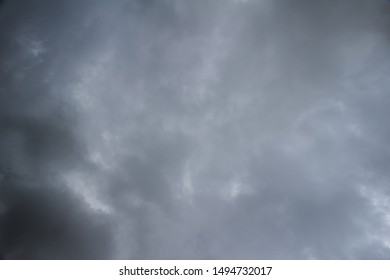 The Black Rain Clouds In The Sky Are The Rain Clouds Of The Tropical Storm Coming Into Thailand After The Department Of Weather Warned About The Coming Summer Storm And Watch For The Floods.