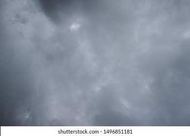 The Black Rain Clouds In The Sky Are The Rain Clouds Of The Tropical Storm Coming Into Thailand After The Department Of Weather Warned About The Coming Summer Storm And Watch For The Floods.