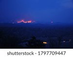 Black Range Fire at Night