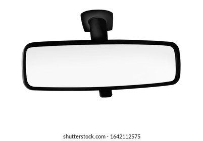 Black rear view mirror on white background - Shutterstock ID 1642112575