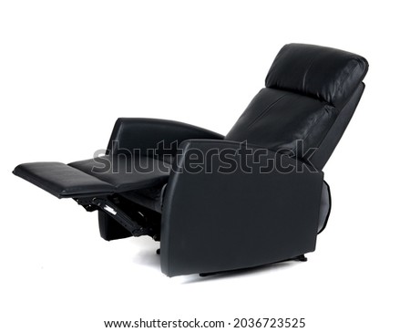 Black reclining chair isolated on white background Stock foto © 