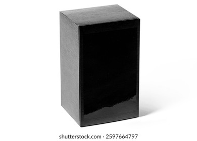 Black rectangular box on a white background