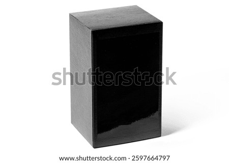 Black rectangular box on a white background