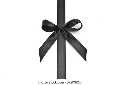  Black ribbon bow