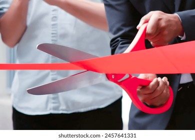 Black ribbon cutting ceremony for new outdoor business - Powered by Shutterstock