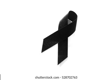 Black Ribbon Black Ribbon Mourning On Stock Photo (Edit Now) 528702763