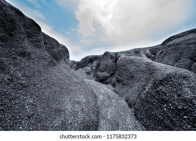 It's Black Rock Mountain And Flood Way Or Walking Path In Between.