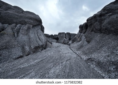 It's Black Rock Mountain And Flood Way Or Walking Path In Between.