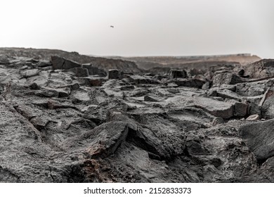 Black rock texture. Volcanic mountain surface close-up. - Shutterstock ID 2152833373