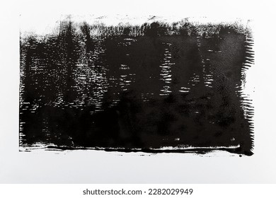 Black Rolled Ink Texture Printed