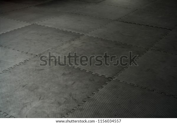 Black Rubber Floor Mat Tiles Inside Stock Photo Edit Now 1156034557
