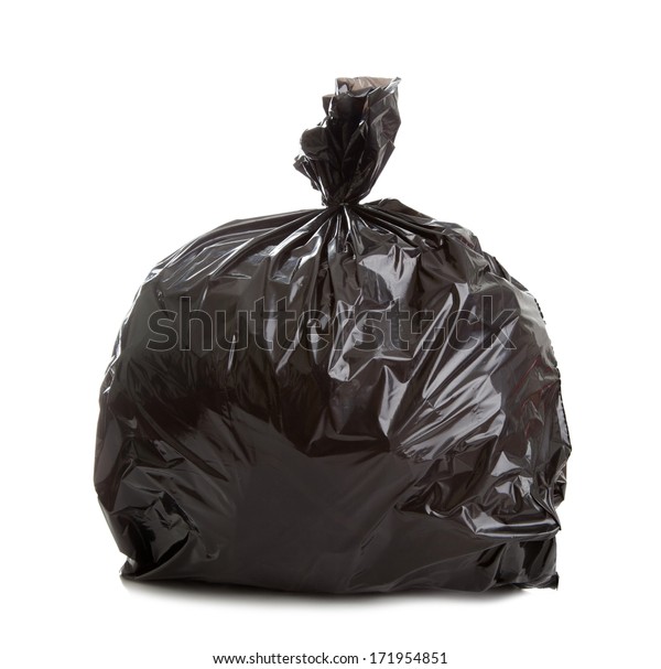 Black Rubbish Bag On White Background Stock Photo (Edit Now) 171954851