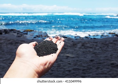 Black Sand Beach, Big Island, Hawaii