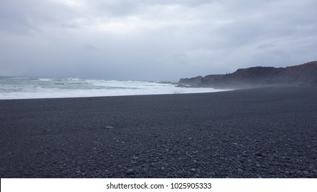 Black Sand Beach In Iceland