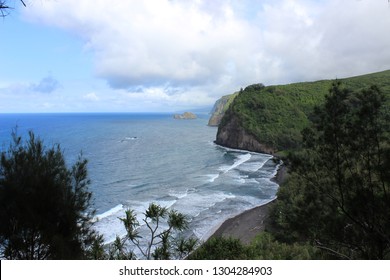 Black Sand Beach In Kona, Hawaii