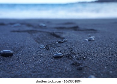 Black Sand Beach In Maui.