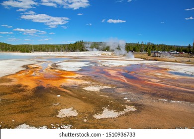 Black sands geyser basin in the Yellowstone National park, USA