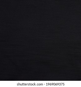 Black Satin Ottoman Fabric Close Up With A Rib Texture