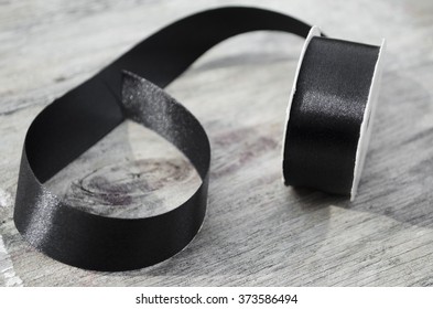 Black Satin Ribbon For Gifts