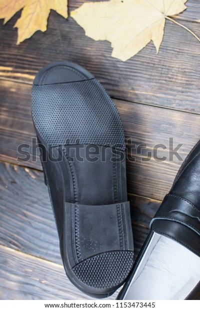 Black School Shoes Boy Without Laces 