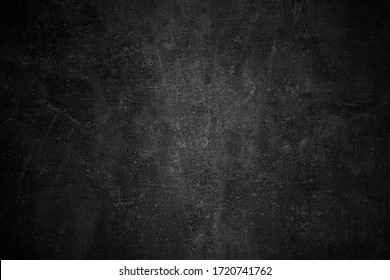 Black Scratched Concrete Wall Background Or Texture