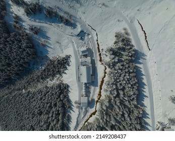 Black Sea Mountains In The Snow, March 2022 Caykara, Trabzon Turkey