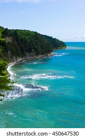 Black Sea In Russia Near Kiselev Rock Tuapse. Russia