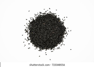 Black Seed Cumin Isolated On White Background