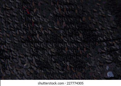 Black Sequins Texture Background