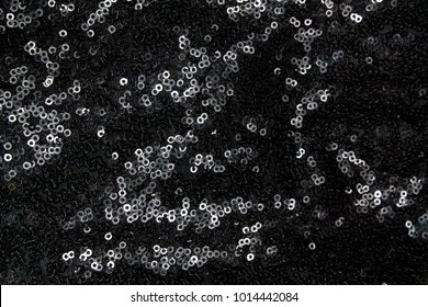 Black Sequins Texture For Backround