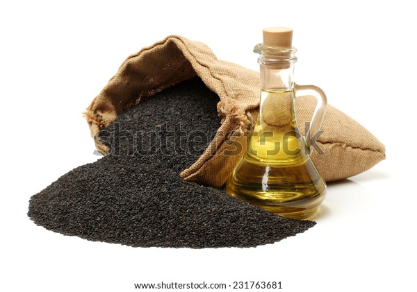Black Sesame On White Background Stock Photo 231763681 | Shutterstock