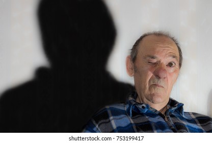 Black shadow from the head