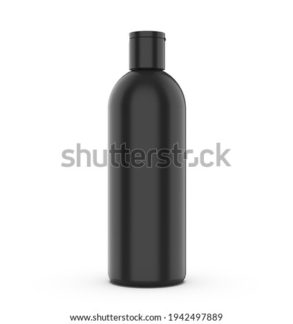 black shampoo bottle mockup realistic 3d rendering | realistic 3d mockup design | realistic 3d mockup | realistic 3d rendering mockup design