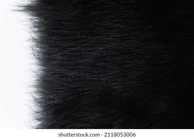 Black Shearing Fur Textured Background 