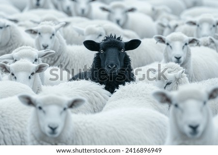 The Black Sheep In The Herd Of White Sheep