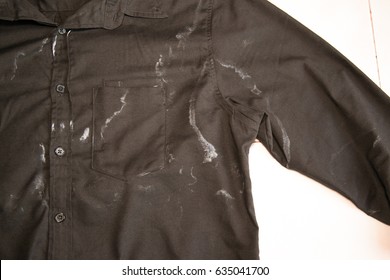 Black Shirt With Sweat Stains