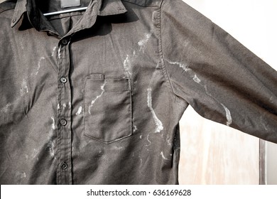 Black Shirt With Sweat Stains