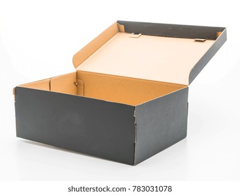 Black Shoe Box Isolated On White Background