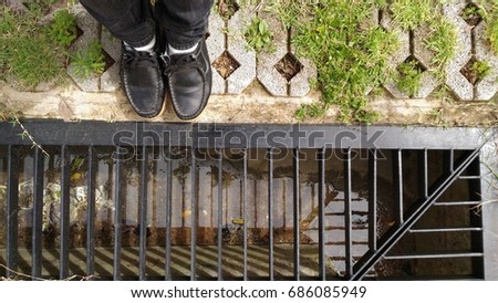 Similar – Image, Stock Photo staircase Stairs Ladder