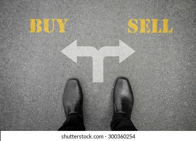 Black shoes has decision to make at the cross road - buy or sell