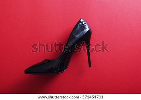 Black shoes woman