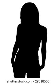 Black Silhouette Isolated On White Background Stock Photo 29818555 ...