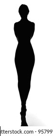 black silhouette male figure on white background