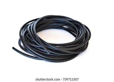 Black Silicone Quality Air Tube In Isolated Background