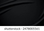 Black silk cloth abstract background. Black linen texture concept