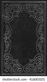 Black and silver leather book cover