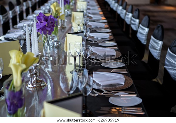 Black Silver Wedding Theme Stock Photo Edit Now 626905919